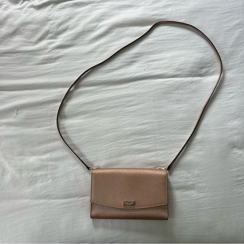 Kate Spade Rose Gold Crossbody Wallet